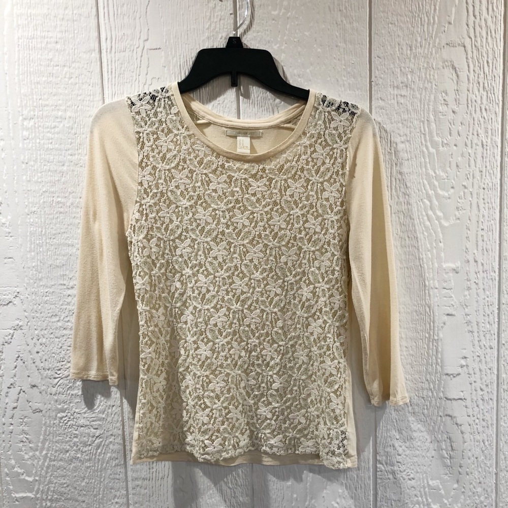 Forever 21 Lace top, elbow sleeve top